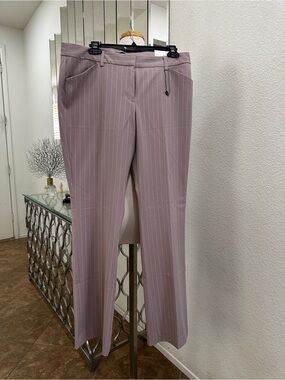 Express Women's Pinstripe Trousers in Dusty Rose